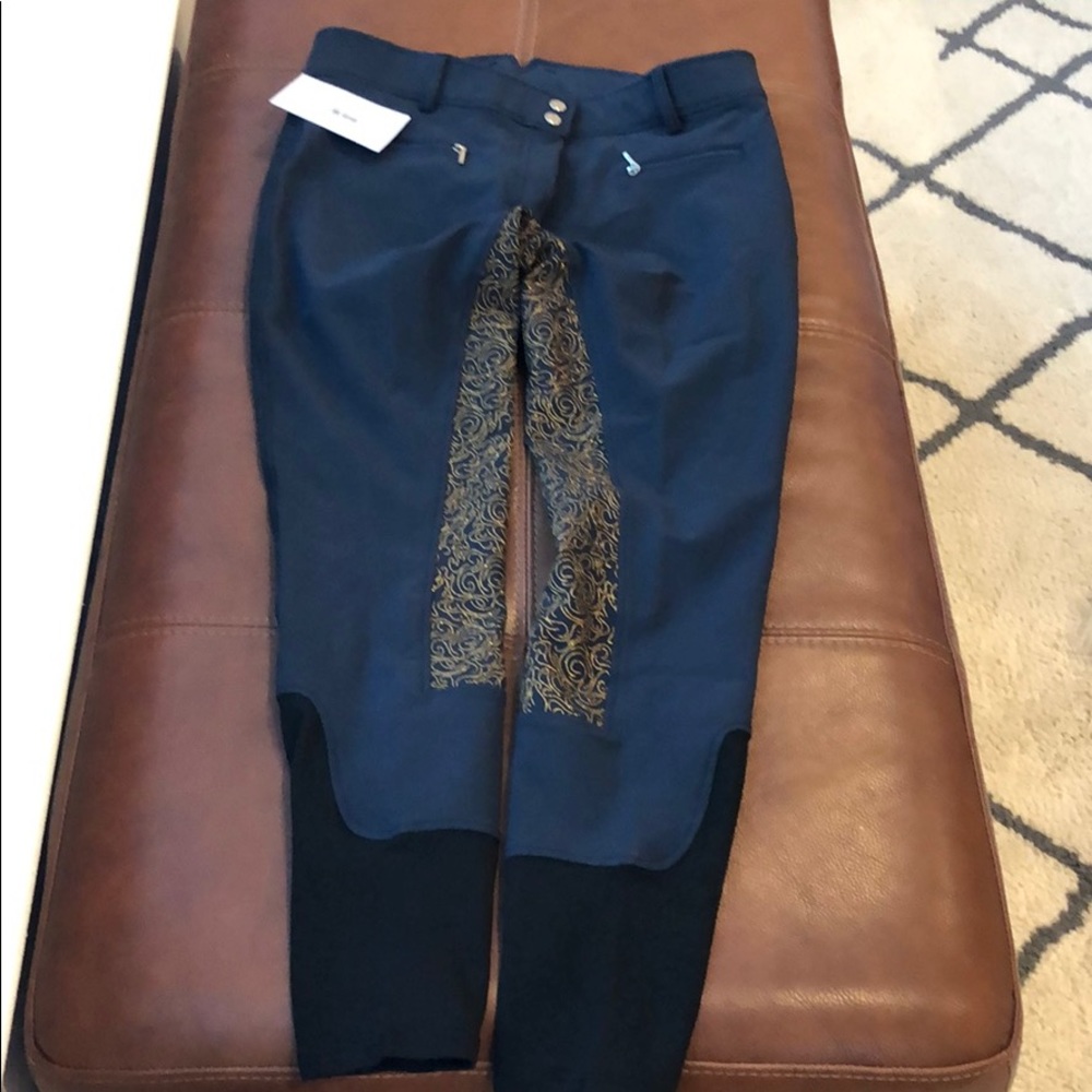 Navy Silicone High Waist Breeches